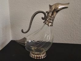 Vintage versilberte Karaffe in Entenform von Silea 70er