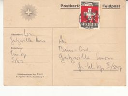 Infanterie Wi 386 auf Karte Feldpost