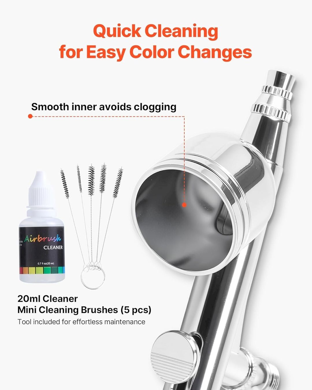 Tous les outils: VEVOR Airbrush Set mit Luftkompressor – Neuf avec emballage d'origine à Bottighofen par zaap 8