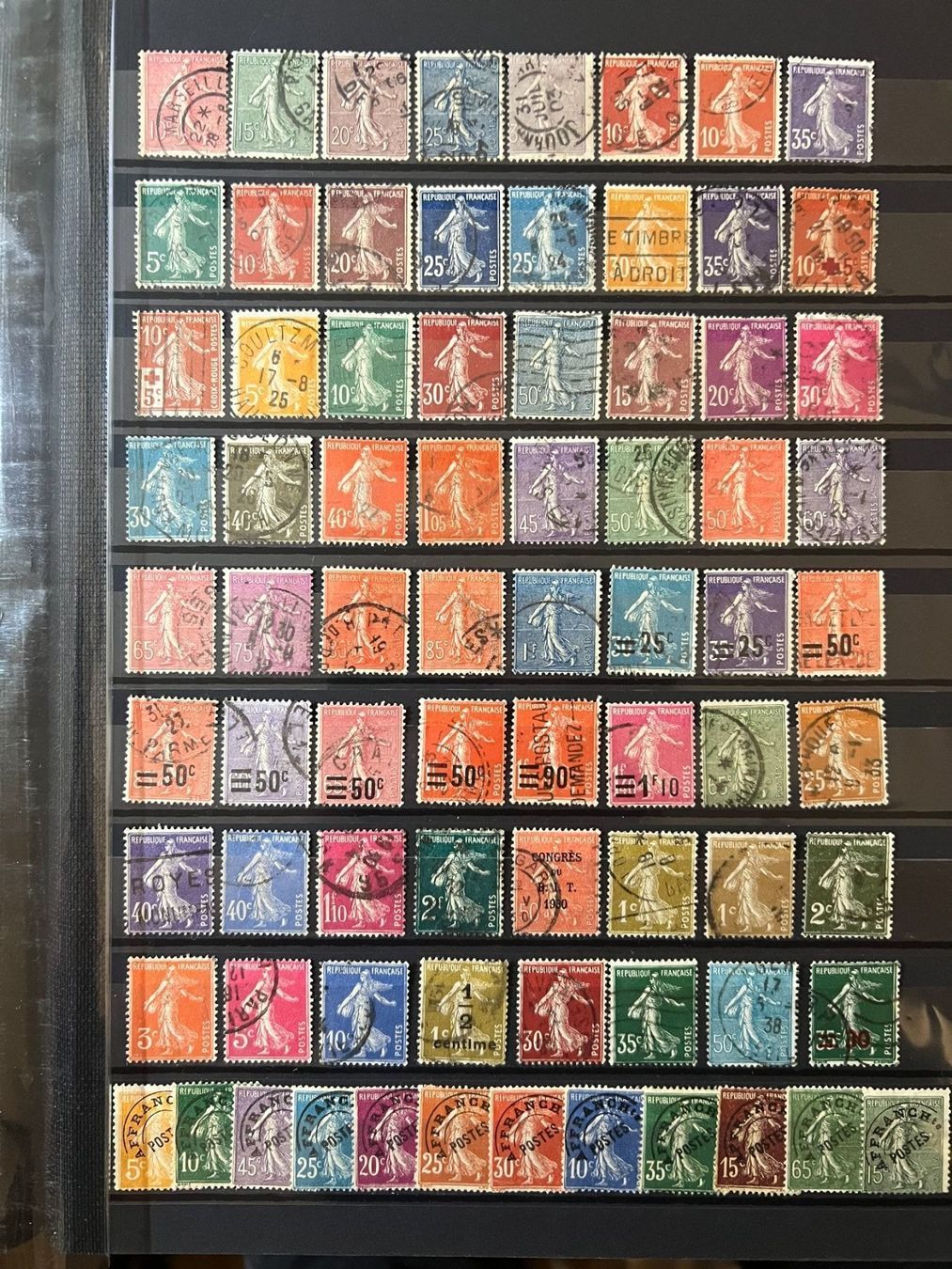 Tutti i francobolli: Série 76 Semeuses Oblitérées 1903 - 1940 – Usato da Lausanne venduto da ffhoud