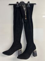 Overknie Stiefel schwarz Gr 36 Neu
