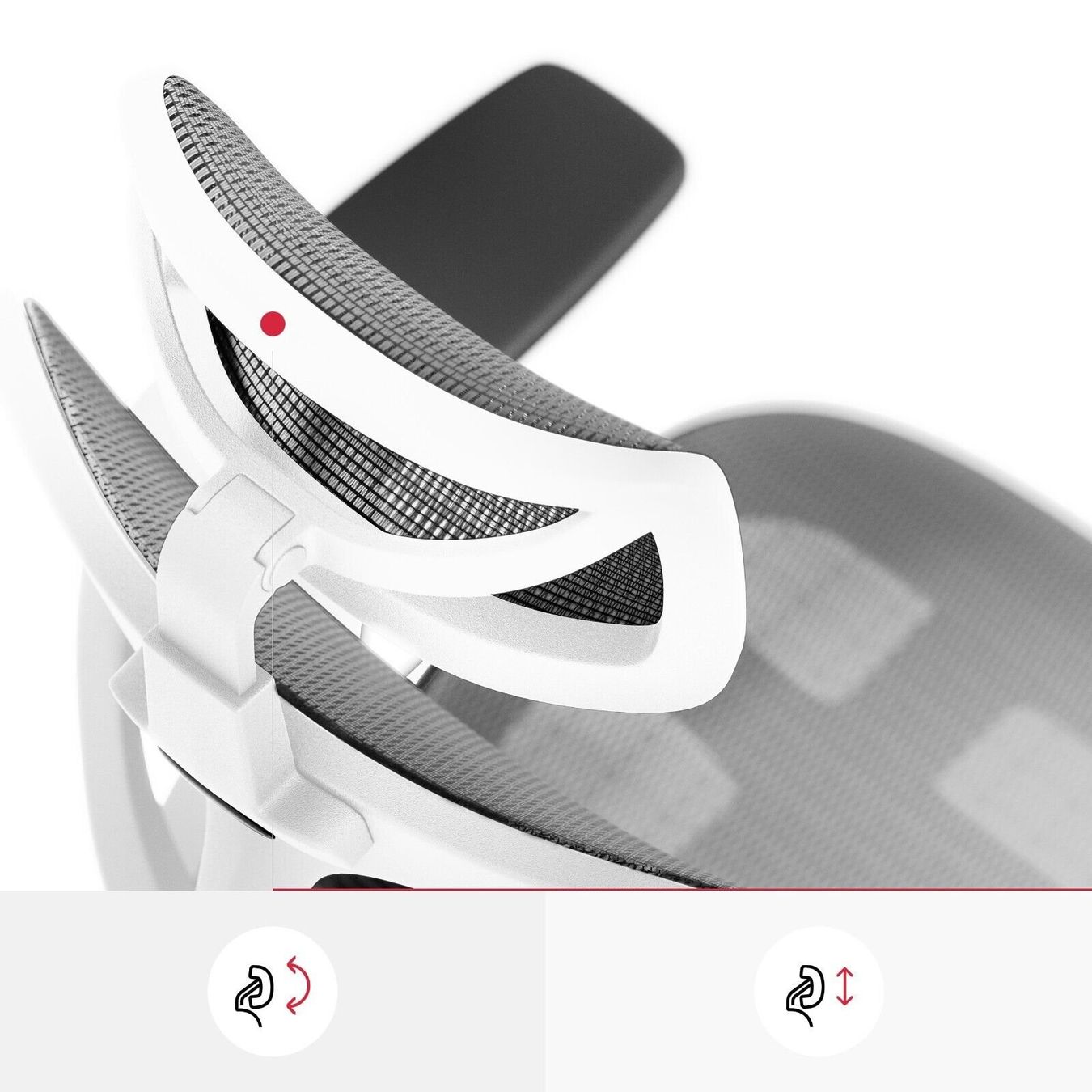 Sedie: Ergonomischer Schreibtischstuhl Diablo V-Basic - Weiss-Grau – Nuovo e nell'imballaggio originale da Wallenwil venduto da toesstal-vertrieb 8