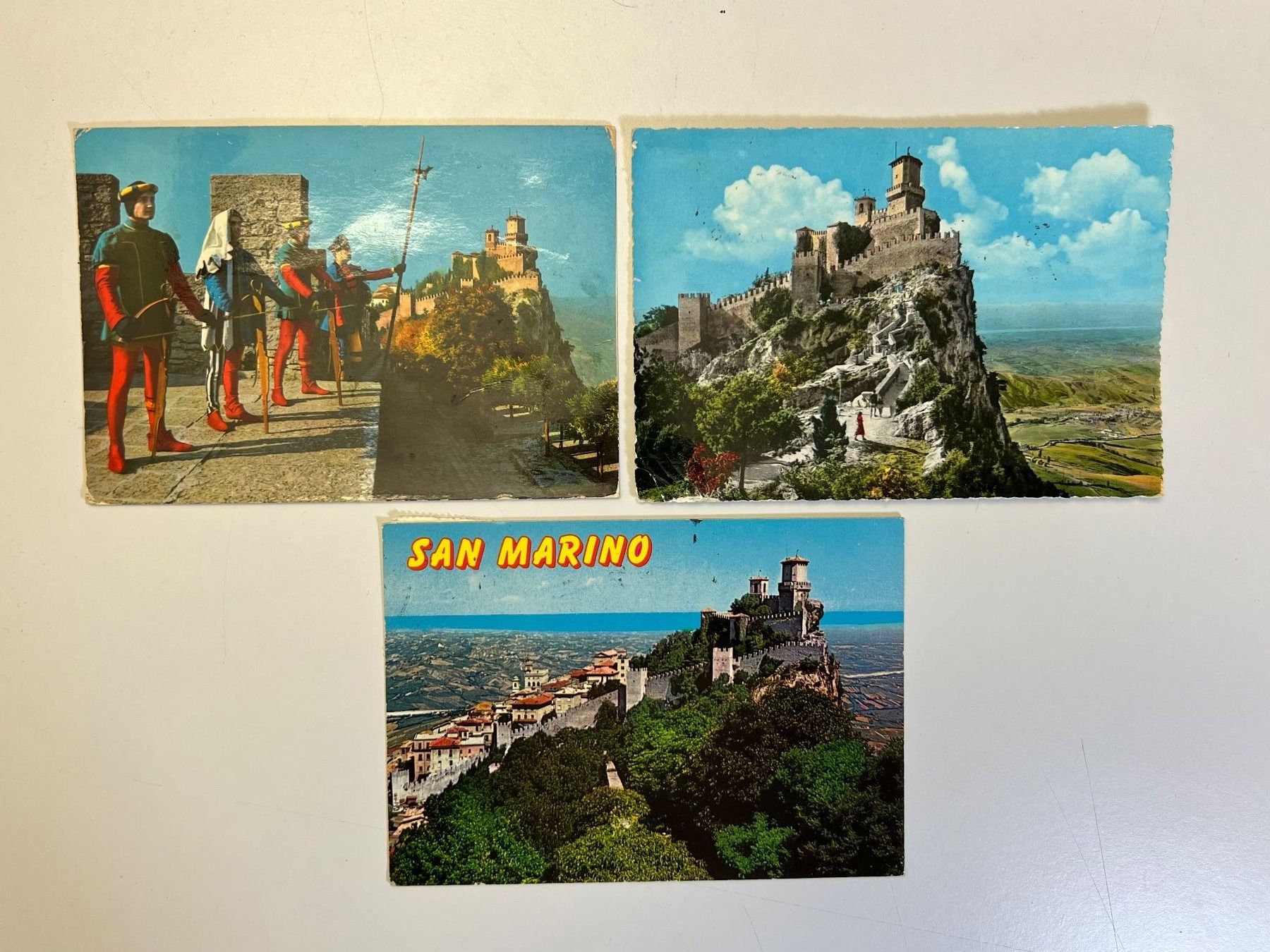Cartoline postali: Postkarten San Marino mit schönen Briefmarken – Usato da Wollerau venduto da Sammler-Ecke