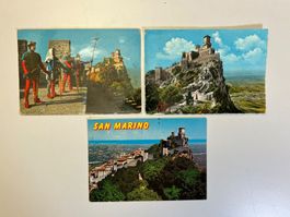 Postkarten San Marino mit schönen Briefmarken