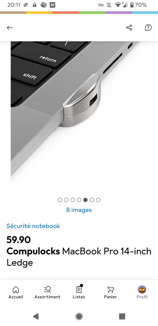 Cadenas: Compulocks MacBook Pro 14-inch Ledge verrou de sécurité neuf – Neuf avec emballage d'origine à Vessy par Avicci 5