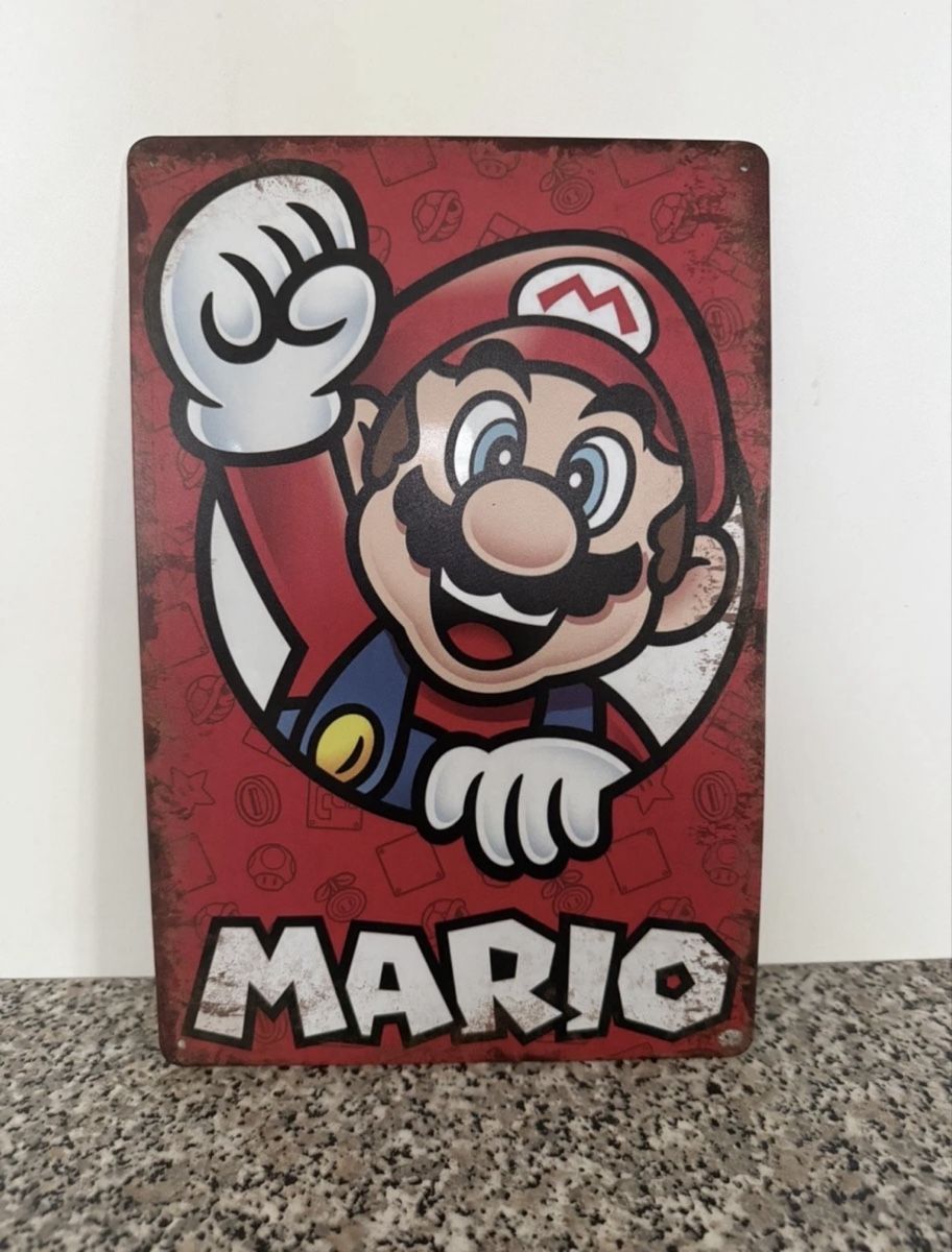 Schilder: Blechschild „Super Mario“ – Gebraucht aus Wädenswil von dom_pz5d