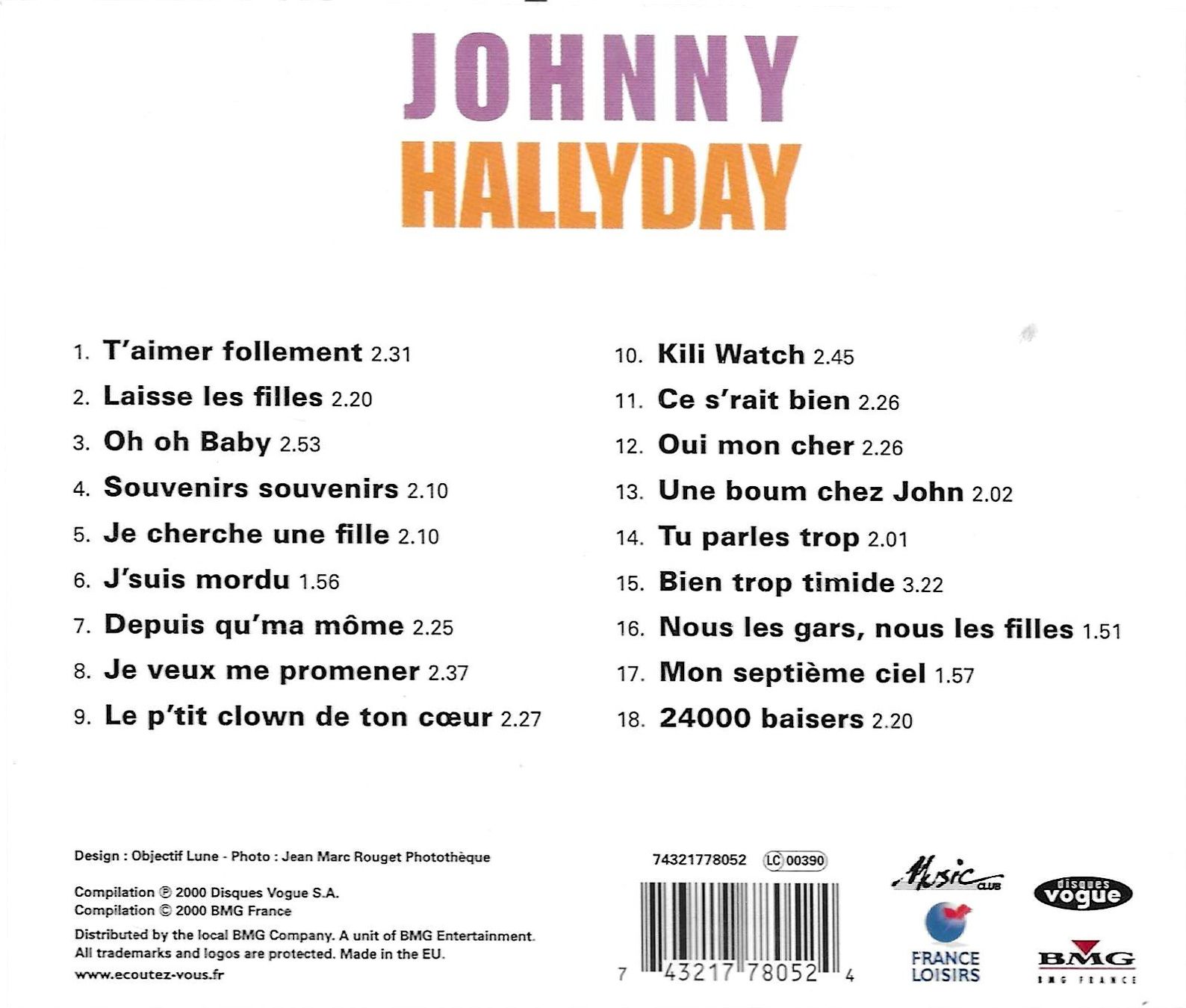 CD: Johnny Hallyday - 18 chansons – Usato da Savagnier venduto da Ne2065 1