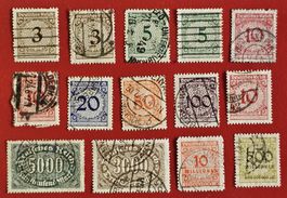 DEUTSCHES REICH LOT MIT INFLATION 500 MILLIONEN 1923 GEST.
