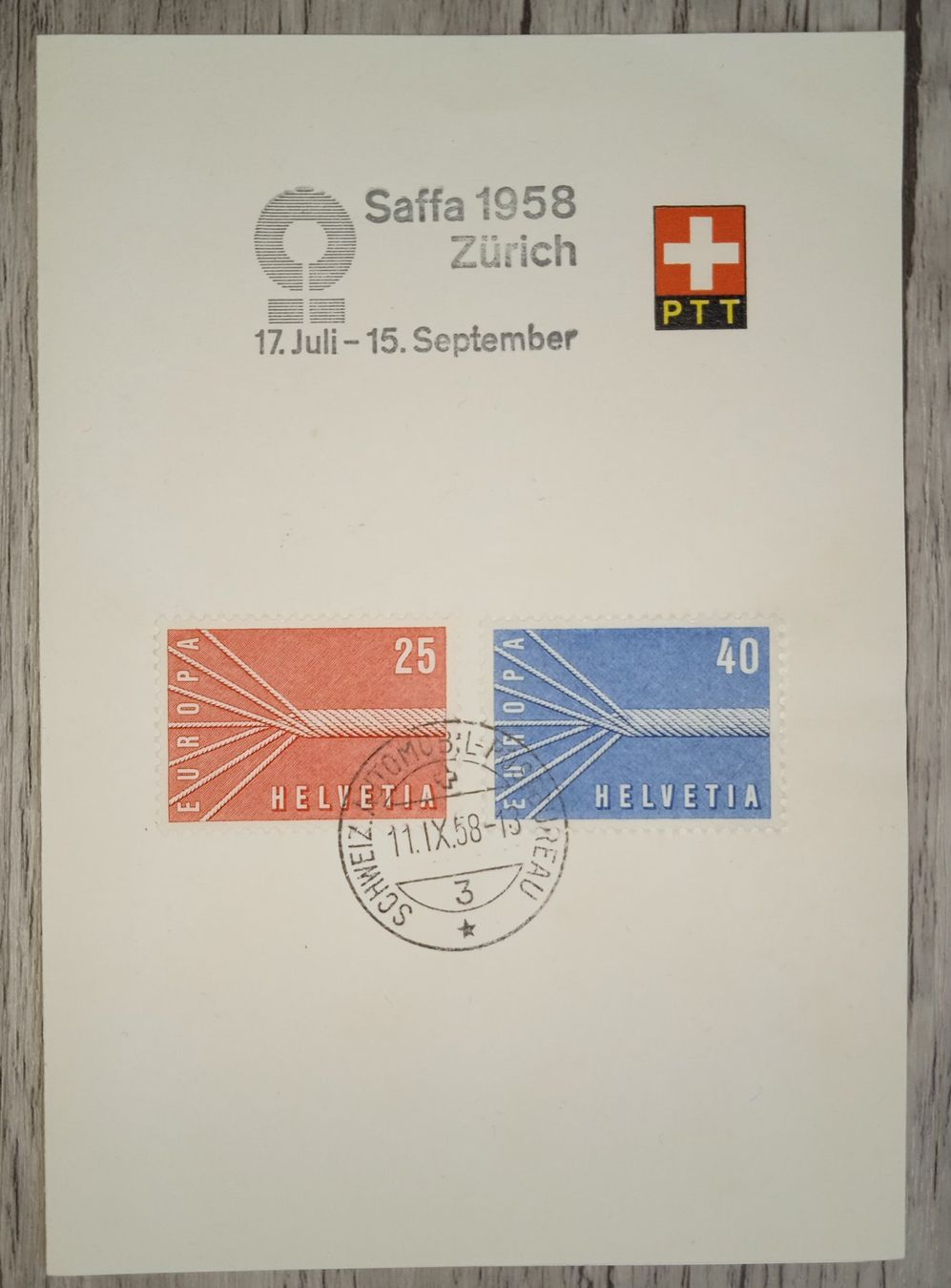 Alle Briefmarken: TR13 Timbres Suisse PTT 1958 – Gebraucht aus Cousset von Patrick_Collections