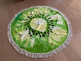 2 Stk.Bade/Strandtuch, Picknickdecke rund, Kiwi/Orange, Neu!