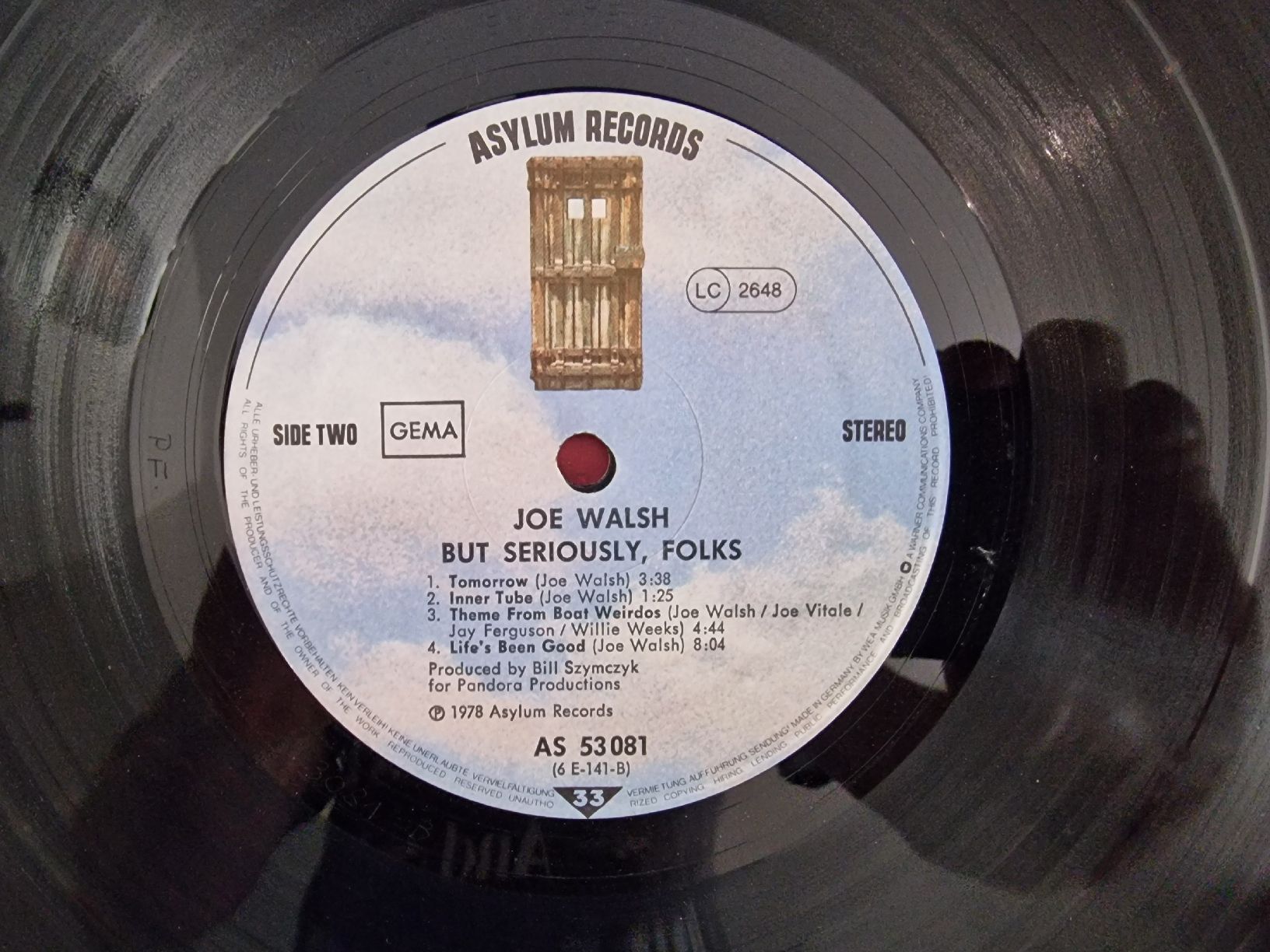 Dischi in vinile: Joe Walsh - " But Seriously , Folks ...." – Usato da Pfaffnau venduto da gunport 5
