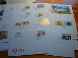 Set modernste FDC Schweiz, 2013, 21 Belege