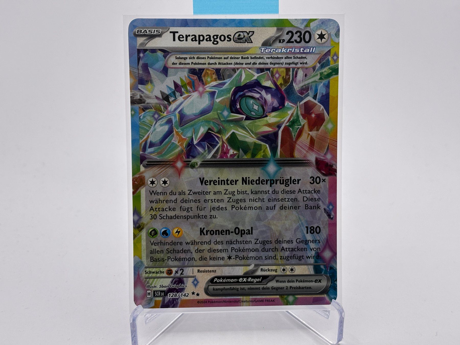 Pokémon Sammelbilder & Trading cards: Stellarkrone - Terapagos ex  (SCR 128) - DE – Neu (gemäss Beschreibung) aus Allschwil von Bullach