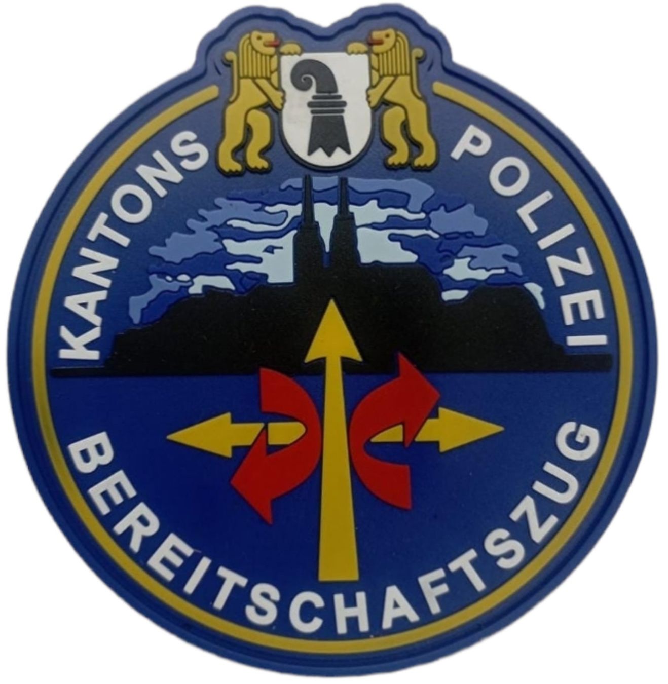 Swiss Placchette & Badge: Kantons Polizei Bereitschaftszug Patch mit Klett. – Nuovo e nell'imballaggio originale da Emmenbrücke venduto da F.ingl-1947