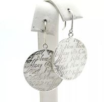 Echte Tiffany & Co Noten Disc Ohrringe - Sterling Silber