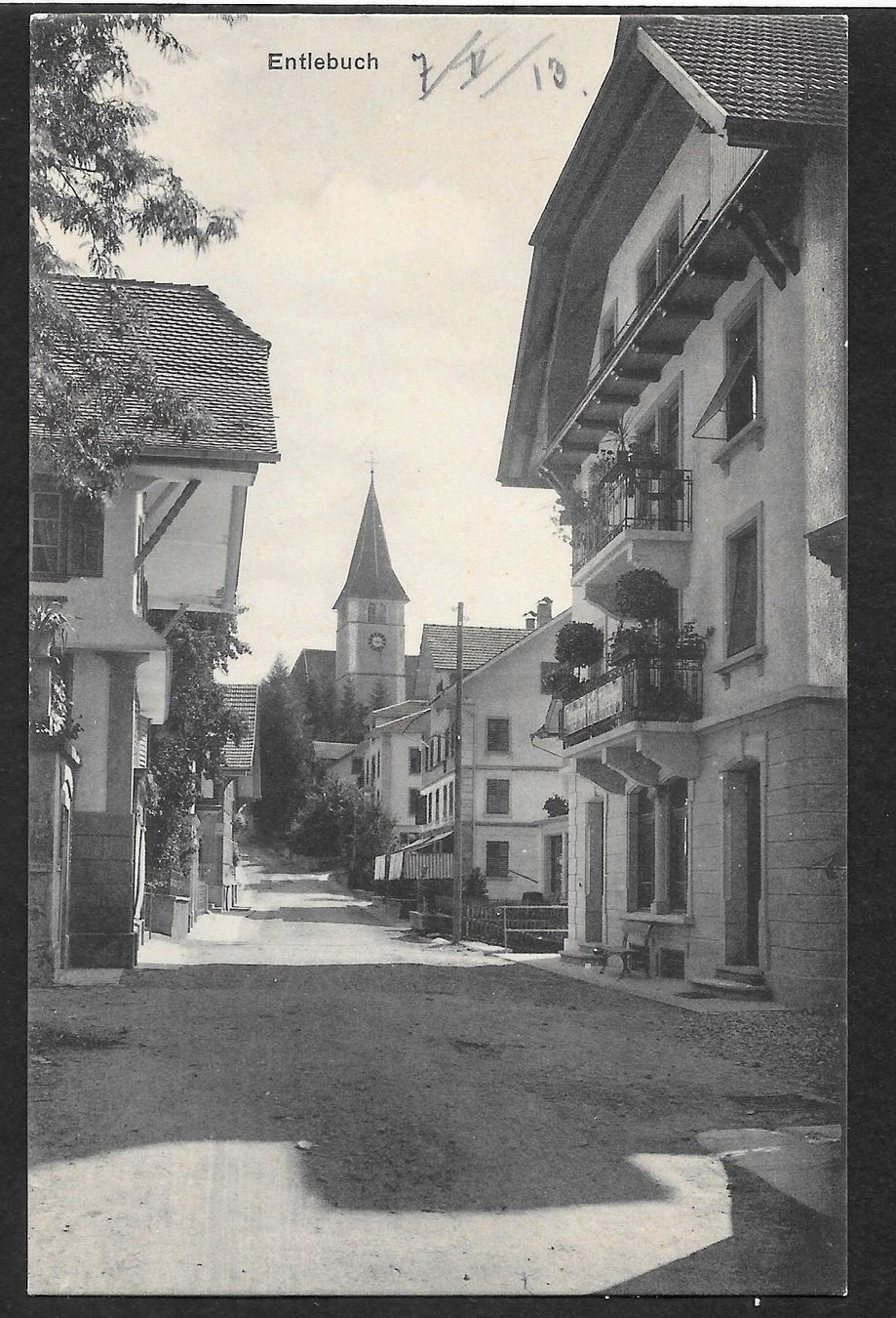 Cartes postales: Entlebuch Strassenpartie mit Postbureau – D'occasion à Olten par clotaldi