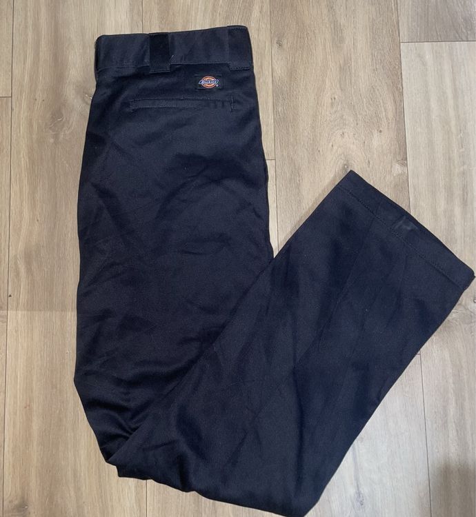 DICKIES 874 Original Flex Workwear Hommes Sergé Pantalon Noir Droit W36