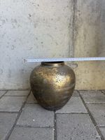 Dekorative Vase Metall goldfarben antik Optik gebraucht