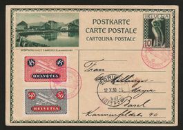 1930 : Postkarte mit Zeppelinpost
