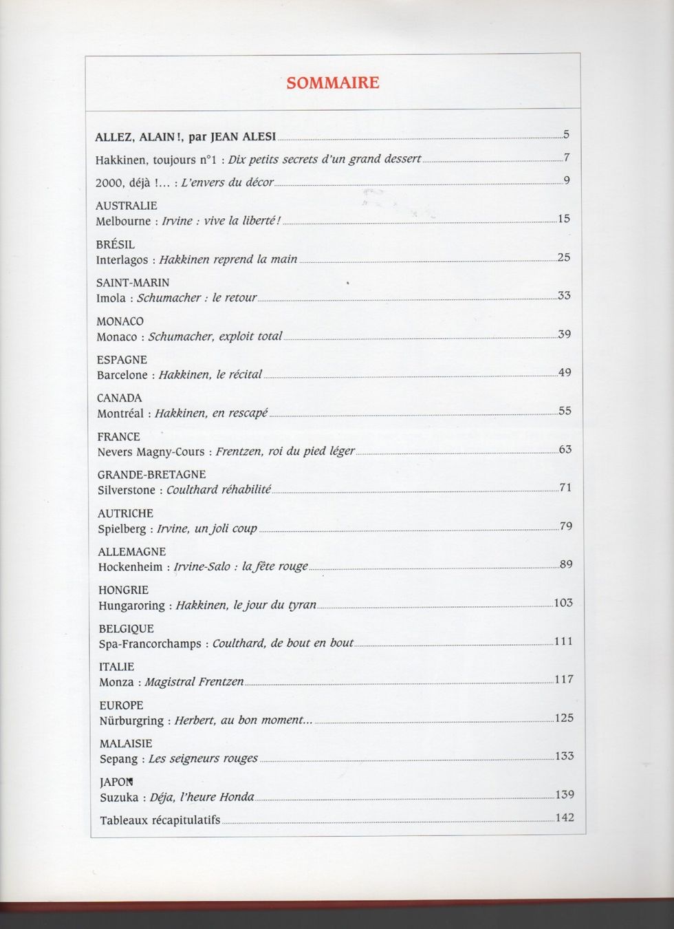 Libri: Le Livre Formule 1 ; 1999 – Usato da Corminboeuf venduto da corbay 1
