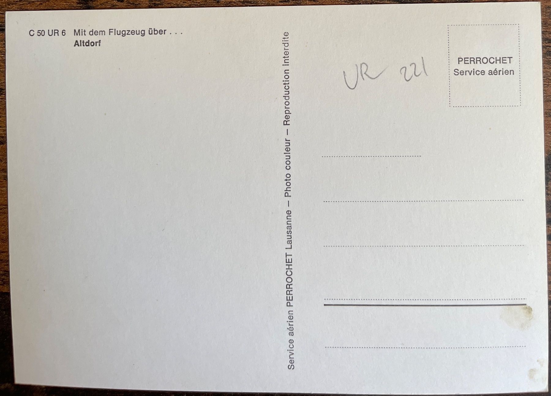 Cartoline postali: ALTDORF - MIT DEM FLUGZEUG ÜBER... ALTDORF – Usato da Lutry venduto da Ediego 1