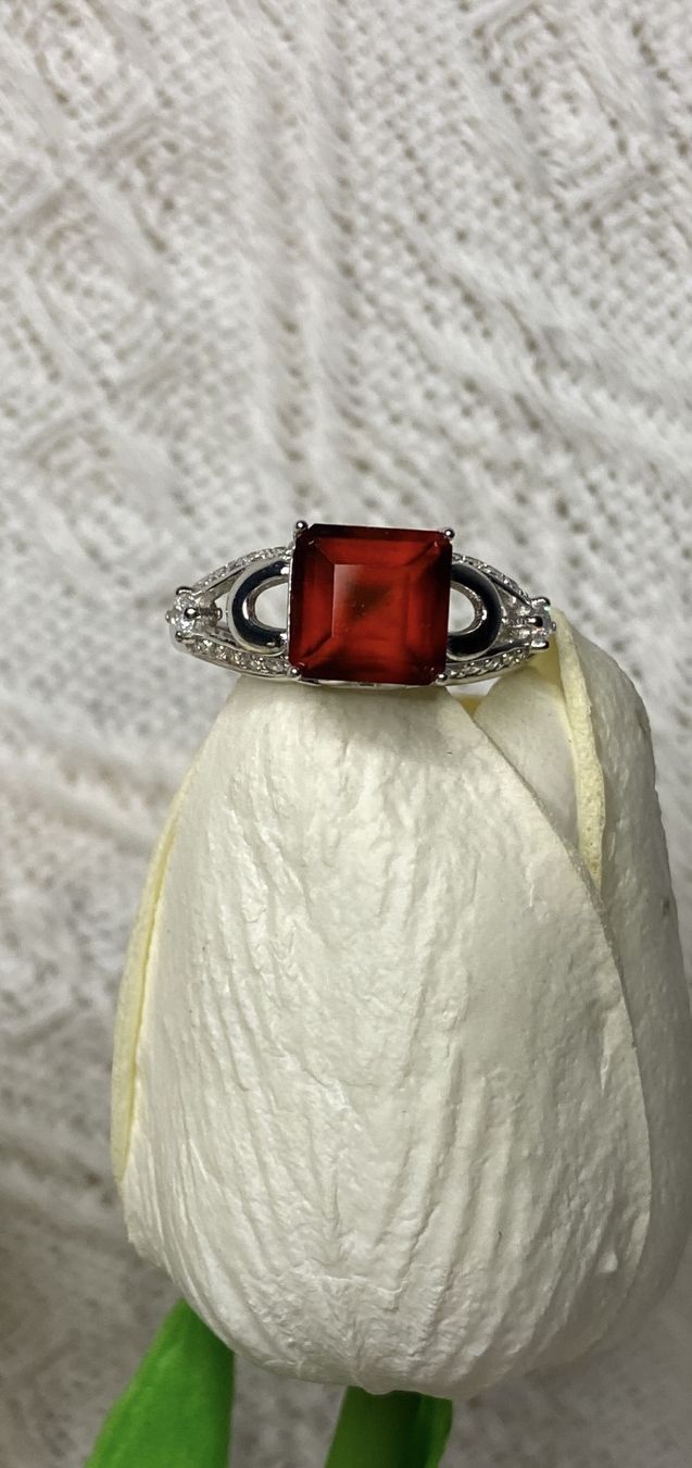 Anelli: Echter Granat Ring Grösse verstellbar 925 Silber – Nuovo (secondo la descrizione) da St. Gallen venduto da GIULESGG 5