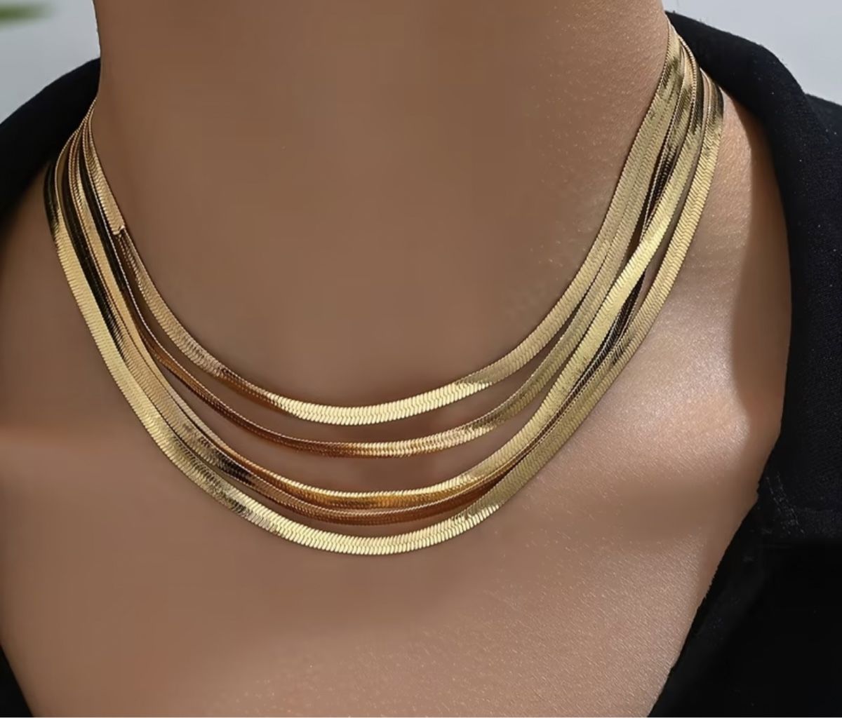 Catenine: Chic Collana - metallo oro-ideale per regalo – Nuovo e nell'imballaggio originale da Gordevio venduto da LanaZimm 2
