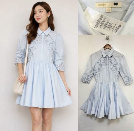 Maje Cotton Blend Dress