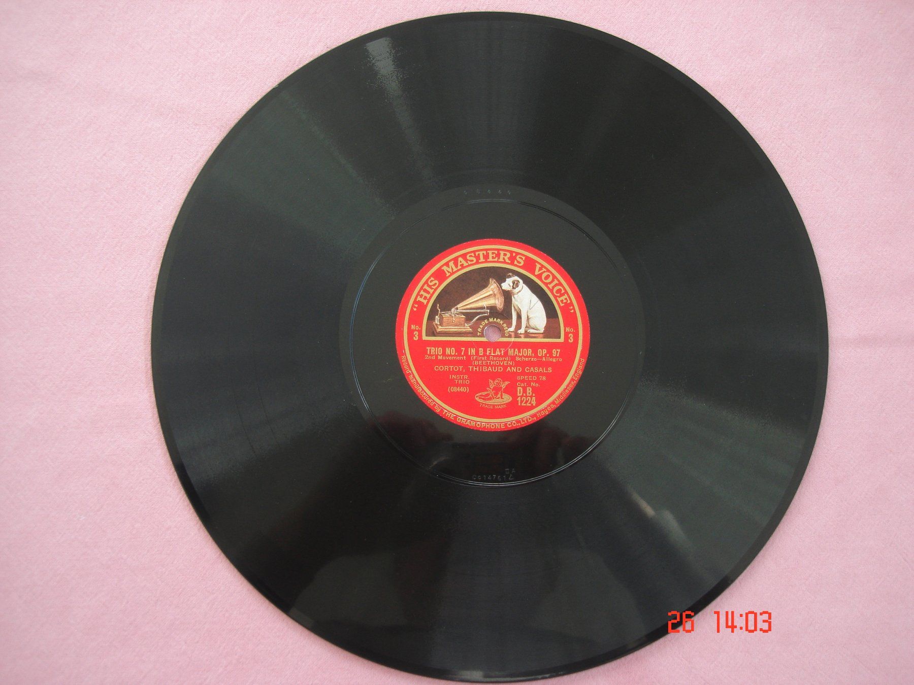 Schallplatten: Schellackplattenalbum Beethoven Trio Nr.7 B-Dur Op.97 – Gebraucht aus Aeschi SO von abi1951 3