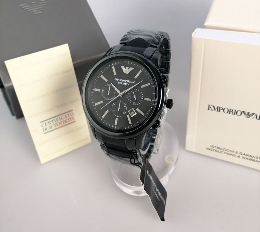 Neue EMPORIO ARMANI Renato Ceramica Herren Uhr Original (Neu und