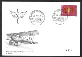Sonderbrief Übergabe DH-5 Fliegermuseum Dübendorf 22.5.1982