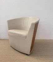 Vintage Leder Sessel by Pietro Arosio für Tacchini
