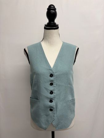 Zara Gilet Weste blau hellblau XS