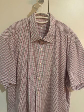 Herren Kurzarmhemd kariert von adidas Gr. 44