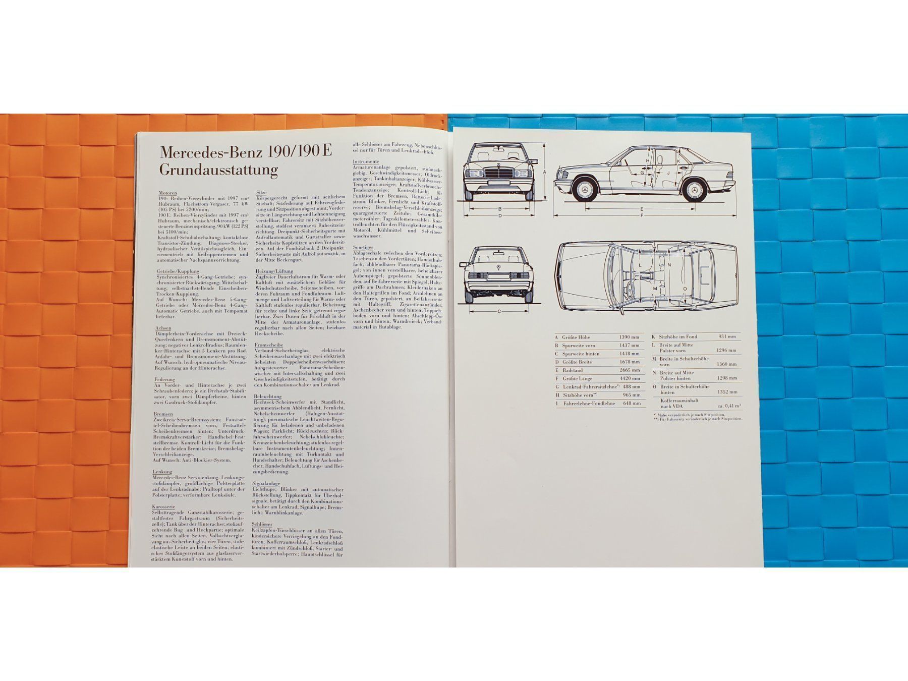 Zeitschriften & Magazine: MERCEDES 190 / 190 E / 190 E 2.6 - Prospekt / Katalog – Gebraucht aus Viganello von CARLiteratur 5