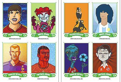 Carte collezionabili: Fussballhelden - Lenticular Postkarten Set  (64 Sticker's) – Nuovo e nell'imballaggio originale da St.Galllen venduto da elkaphone 3