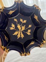 Kobalt Schale antik Schüssel Porzellan Gold verziert Jlmenau