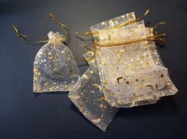 300x Organza Säckchen Geschenkbeutel Weihnacht 9cm - Sachet