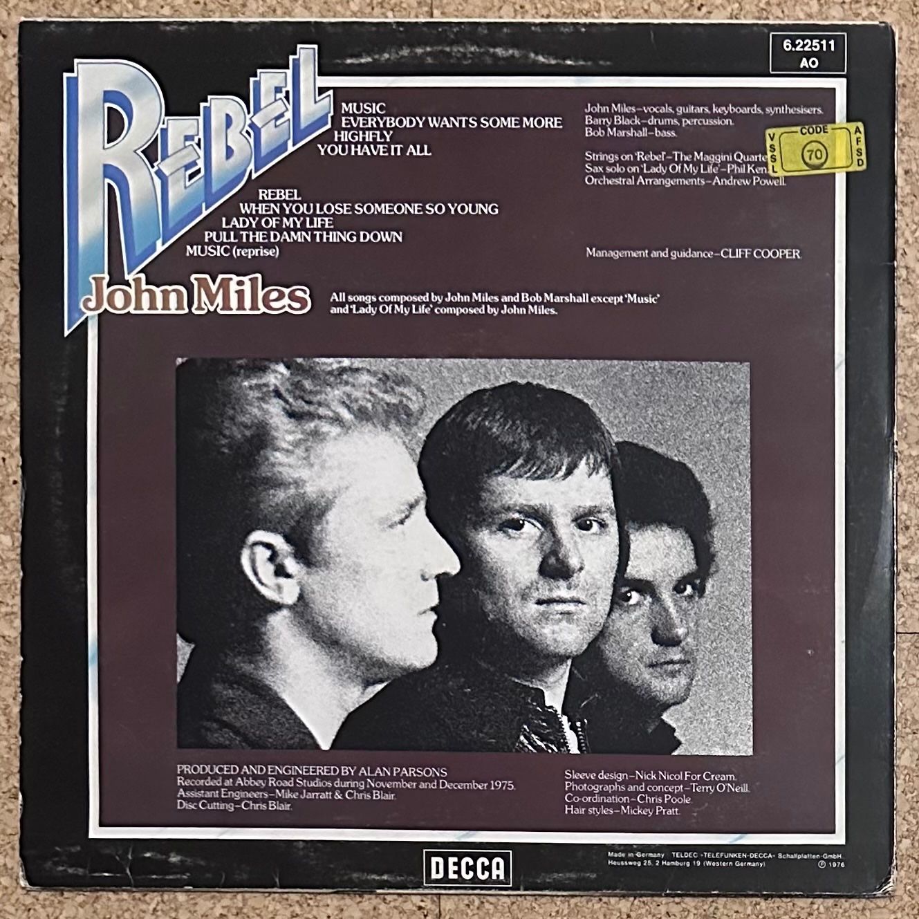 Dischi in vinile: LP - John Miles - Rebel – Usato da Breganzona venduto da Onairda75 1