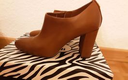 Bottines Ralph Lauren en cuir cognac, 38, comme neuves
