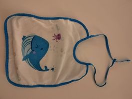 Milette-Latz, Sujet Walfisch, Stoff - hinten Plastik