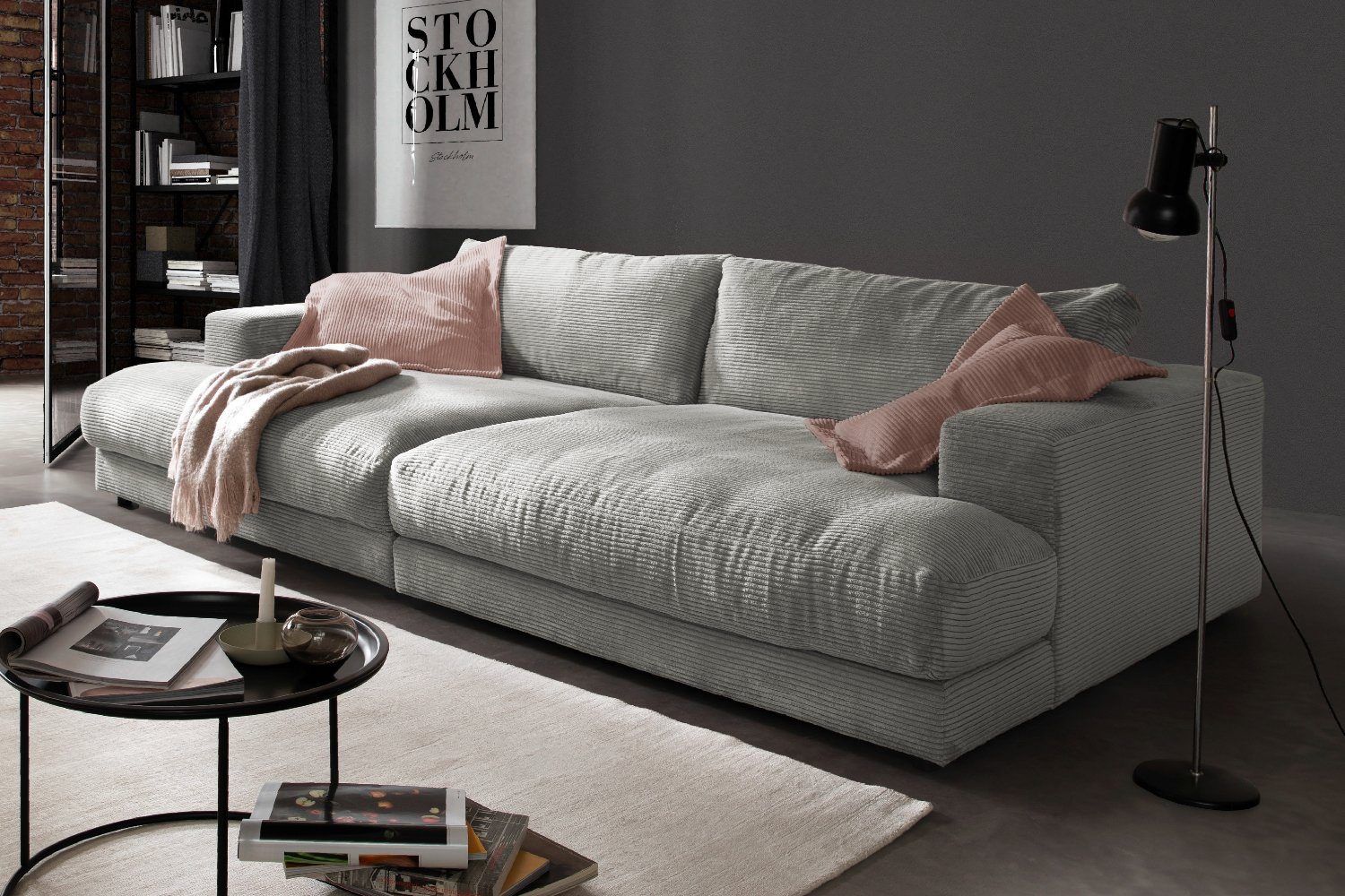 Divani: Big Sofa High End in Cord light grey – Nuovo e nell'imballaggio originale da Bischofszell venduto da deluxe-moebel 2