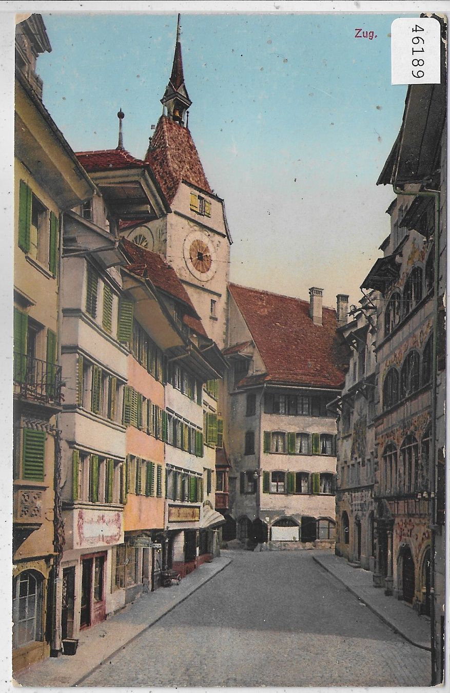 Cartoline postali: Zug - Stadtpartie - Litho – Usato da Ettingen venduto da Kartenplanet