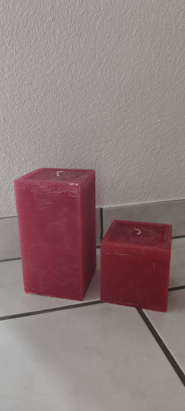 Kerzen: 2 Raureif Kubus Kerzen – Neu (gemäss Beschreibung) aus cadenazzo von fresia2010