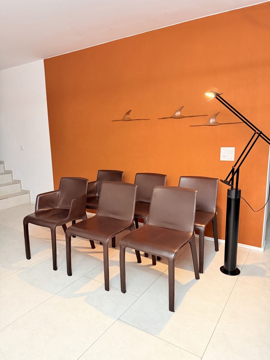Knoll Stühle: Walter Knoll Gio Lederstuhl - 6er Set  – Gebraucht aus Grenchen von Nur_2540