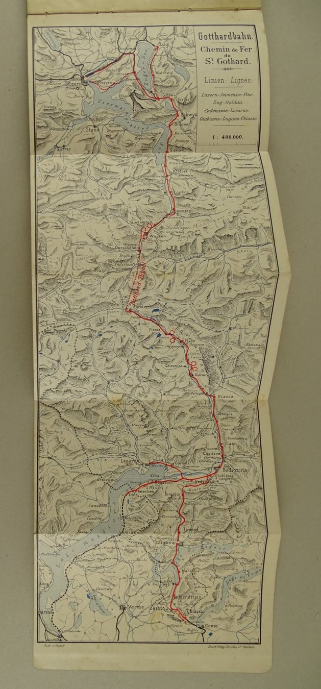 Libri: FÜHRER AUF DER GOTTHARDBAHN 1882 – Usato da Grüningen venduto da Kartensammler 8