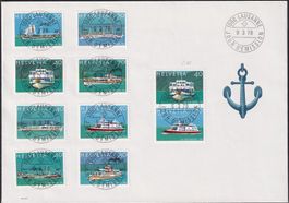 1978, W51-W58 auf FDC mit Ersttags-Vollstempeln, selten !