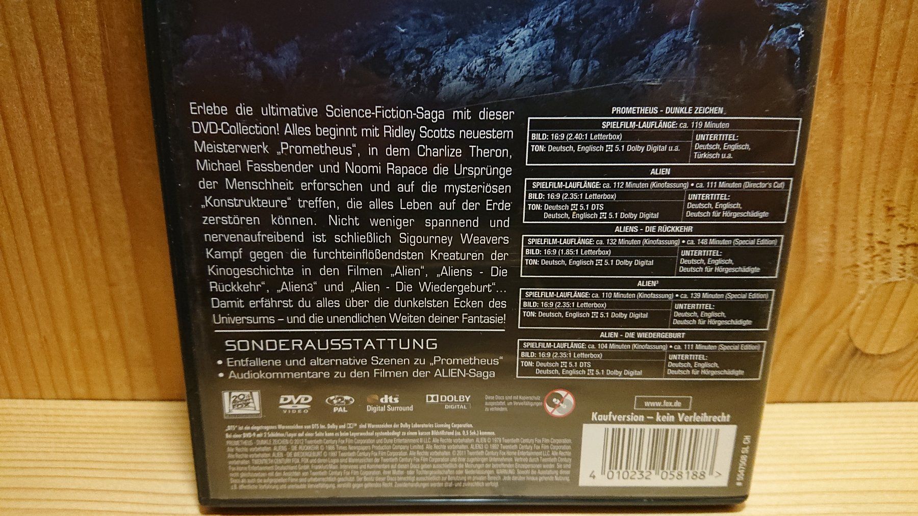 Alle DVDs: PROMETHEUS TO ALIEN EVOLUTION auf 5 Disc's in einer DVD Box – Gebraucht aus Wilderswil von Exebub 2