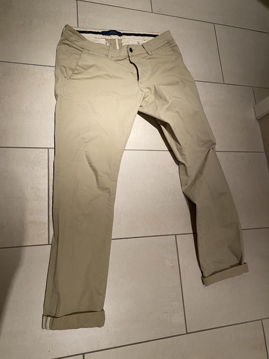 Zara Pantaloni: Pantalon chino beige stylé - Gr 32 – Nuovo (secondo la descrizione) da Zürich venduto da SunnySeller