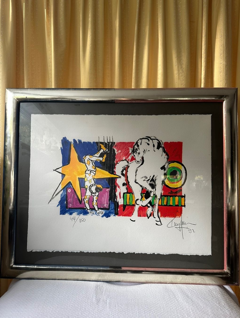 Dipinti: Rolf Knie Harlequin mit Lipizzaner – Nuovo (secondo la descrizione) da Mumpf venduto da A_B_E